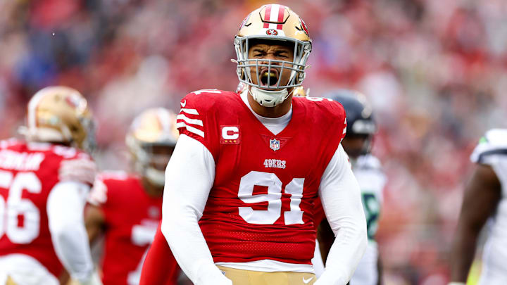 San Francisco 49ers defensive tackle Arik Armstead (91)