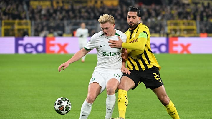 Emre Can im Zweikampf mit Conrad Harder