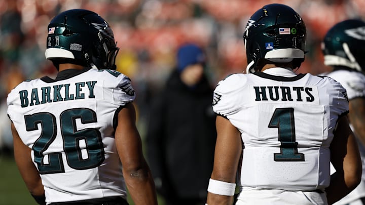 Saquon Barkley, Jalen Hurts, Philadelphia Eagles Saquon Barkley, Jalen Hurts, Philadelphia Eagles