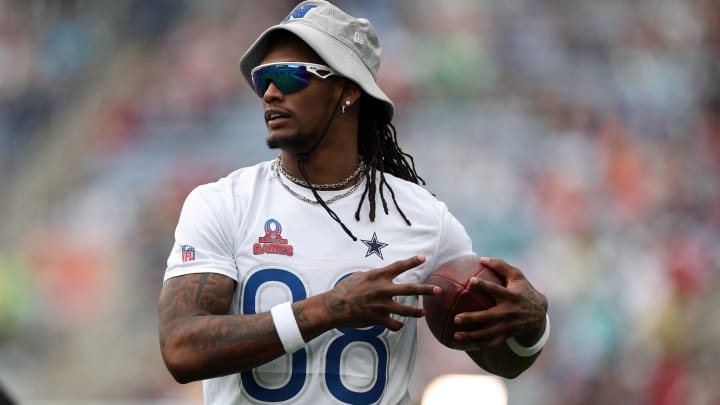 Feb 4, 2024; Orlando, FL, USA; NFC wide receiver CeeDee Lamb (88) of the Dallas Cowboys before the 2024 Pro Bowl at Camping World Stadium. Feb 4, 2024; Orlando, FL, USA; NFC wide receiver CeeDee Lamb (88) of the Dallas Cowboys before the 2024 Pro Bowl at Camping World Stadium.