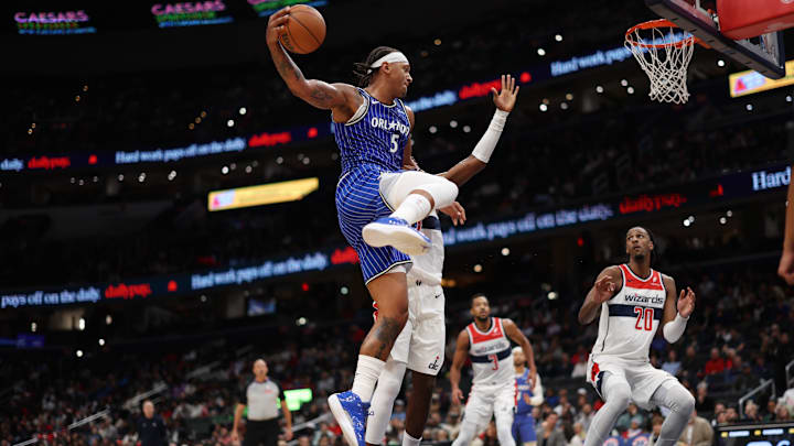 Orlando Magic forward Paolo Banchero looks to help his team even its record at 4-4 by keeping the Hawks winless in Atlanta as they continue a November stint minus injured All-Star guard Trae Young.