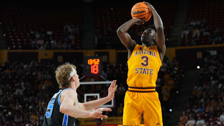 Arizona State Sun Devils guard Joson Sanon (3) is reportedly entering the college basketball transfer portal.