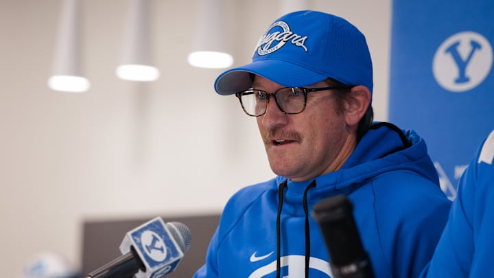 BYU offensive coordinator Aaron Roderick BYU offensive coordinator Aaron Roderick
