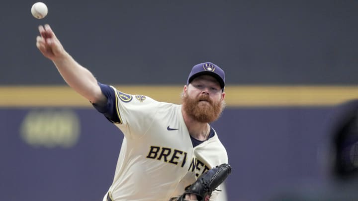 Milwaukee Brewers pitcher Brandon Woodruff (53) throws during the first inning of their game against the Arizona Diamondbacks Monday, August 25, 2025 at American Family Field in Milwaukee, Wisconsin. Milwaukee Brewers pitcher Brandon Woodruff (53) throws during the first inning of their game against the Arizona Diamondbacks Monday, August 25, 2025 at American Family Field in Milwaukee, Wisconsin.