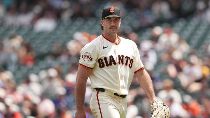 Jul 12, 2026; San Francisco, California, USA; San Francisco Giants starting pitcher Trevor McDonald (72) during the seventh inning against the Colorado Rockies at Oracle Park. Mandatory Credit: Darren Yamashita-Imagn Images