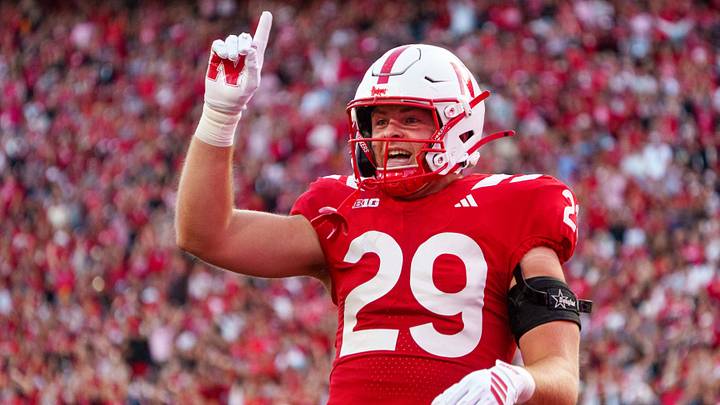Tight end Carter Nelson celebrates after a Nebraska touchdown against Bowling Green. Tight end Carter Nelson celebrates after a Nebraska touchdown against Bowling Green.