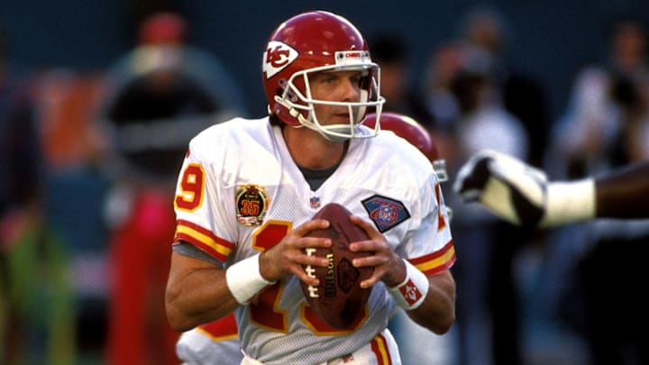 Dec 31, 1994; Miami, FL, USA; FILE PHOTO; Kansas City Chiefs quarterback (19) Joe Montana 