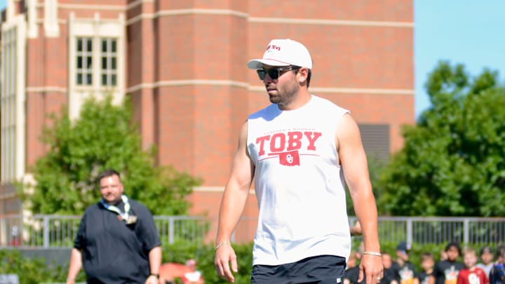 Former Oklahoma quarterback Baker Mayfield Former Oklahoma quarterback Baker Mayfield