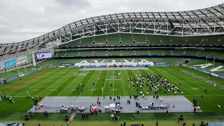 College football analyst Josh Pate spoke at length about the problems of playing games internationally, such as last year's ISU vs. KSU game, which was played in Dublin's Aviva Stadium.