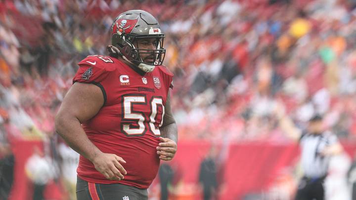 Dec 7, 2025; Tampa, Florida, USA; Tampa Bay Buccaneers defensive tackle Vita Vea (50) runs on the field during the fourth quarter against the New Orleans Saints at Raymond James Stadium. Mandatory Credit: Nathan Ray Seebeck-Imagn Images Dec 7, 2025; Tampa, Florida, USA; Tampa Bay Buccaneers defensive tackle Vita Vea (50) runs on the field during the fourth quarter against the New Orleans Saints at Raymond James Stadium. Mandatory Credit: Nathan Ray Seebeck-Imagn Images