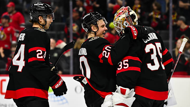 Dylan Cozens, Fabian Zetterlund, Linus Ullmark
