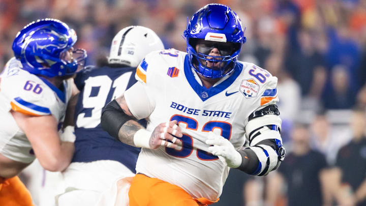 Boise State Broncos offensive lineman Mason Randolph. Boise State Broncos offensive lineman Mason Randolph.