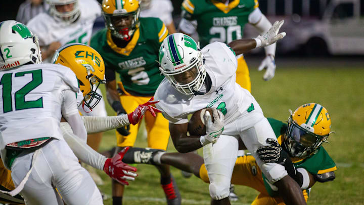Crest football hosted Weddington in a non-conference matchup on Sept. 12, 2025 in Boiling Springs. Weddington won, 31-10. Crest football hosted Weddington in a non-conference matchup on Sept. 12, 2025 in Boiling Springs. Weddington won, 31-10.
