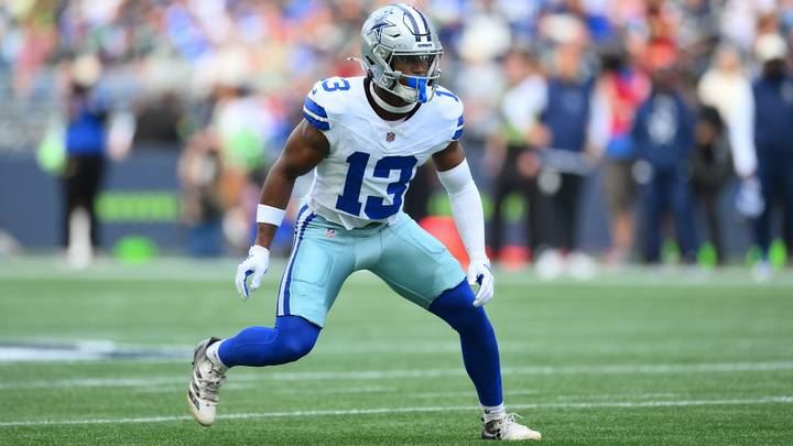 Dallas Cowboys safety Caleb Downs (13) during the first half against the Seattle Seahawks at Lumen Field. Mandatory Credit: Steven Bisig-Imagn Images