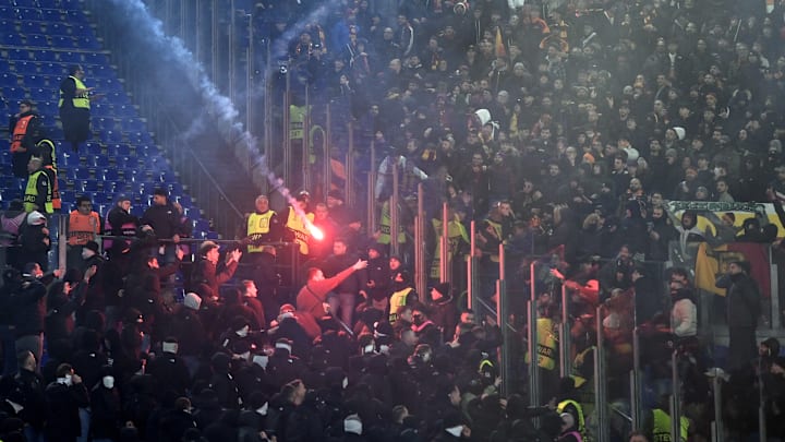 Ausschreitungen im Stadio Olimpico von Rom Ausschreitungen im Stadio Olimpico von Rom