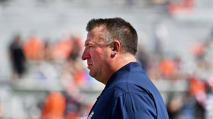 Sep 12, 2026; Champaign, Illinois, USA; Illinois Fighting Illini head coach Bret Bielema before a game with the Duke Blue Devils at Gies Memorial Stadium. Mandatory Credit: Ron Johnson-Imagn Images Sep 12, 2026; Champaign, Illinois, USA; Illinois Fighting Illini head coach Bret Bielema before a game with the Duke Blue Devils at Gies Memorial Stadium. Mandatory Credit: Ron Johnson-Imagn Images