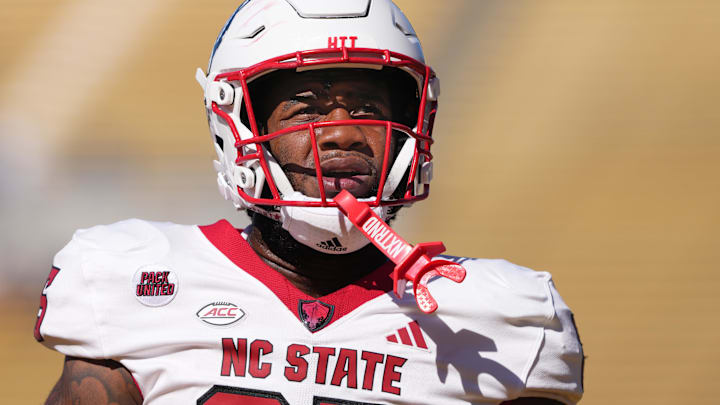 Oct 19, 2024; Berkeley, California, USA; North Carolina State Wolfpack offensive tackle Jacarrius Peak (65) before the game against the California Golden Bears at California Memorial Stadium. Mandatory Credit: Darren Yamashita-Imagn Images Oct 19, 2024; Berkeley, California, USA; North Carolina State Wolfpack offensive tackle Jacarrius Peak (65) before the game against the California Golden Bears at California Memorial Stadium. Mandatory Credit: Darren Yamashita-Imagn Images