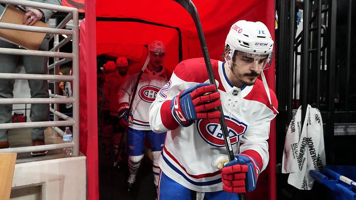 May 29, 2026; Raleigh, North Carolina, USA; Montreal Canadiens defenseman Arber Xhekaj (72) walks to the ice for warmups before game five of the Eastern Conference Final of the 2026 Stanley Cup Playoffs against the Carolina Hurricanes at Lenovo Center. Mandatory Credit: James Guillory-Imagn Images May 29, 2026; Raleigh, North Carolina, USA; Montreal Canadiens defenseman Arber Xhekaj (72) walks to the ice for warmups before game five of the Eastern Conference Final of the 2026 Stanley Cup Playoffs against the Carolina Hurricanes at Lenovo Center. Mandatory Credit: James Guillory-Imagn Images