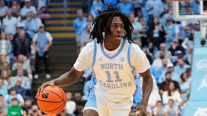 North Carolina Tar Heels guard Ian Jackson on the attack against the Duke Blue Devils at Dean E. Smith Center in Chapel Hill, N.C., on March 8. North Carolina Tar Heels guard Ian Jackson on the attack against the Duke Blue Devils at Dean E. Smith Center in Chapel Hill, N.C., on March 8.