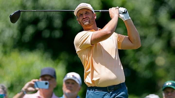 Wyndham Clark competes at the BMW Championship on August 20, 2026. Wyndham Clark competes at the BMW Championship on August 20, 2026.