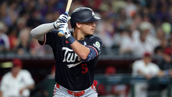 Jun 21, 2026; Phoenix, Arizona, USA; Minnesota Twins outfielder Kyler Fedko against the Arizona Diamondbacks at Chase Field. Mandatory Credit: Mark J. Rebilas-Imagn Images Jun 21, 2026; Phoenix, Arizona, USA; Minnesota Twins outfielder Kyler Fedko against the Arizona Diamondbacks at Chase Field. Mandatory Credit: Mark J. Rebilas-Imagn Images