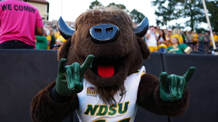 Aug 29, 2024; Boulder, Colorado, USA; North Dakota State Bison mascot Thundar performs in the first half against the Colorado Buffaloes at Folsom Field. Mandatory Credit: Ron Chenoy-USA TODAY Sports Aug 29, 2024; Boulder, Colorado, USA; North Dakota State Bison mascot Thundar performs in the first half against the Colorado Buffaloes at Folsom Field. Mandatory Credit: Ron Chenoy-USA TODAY Sports