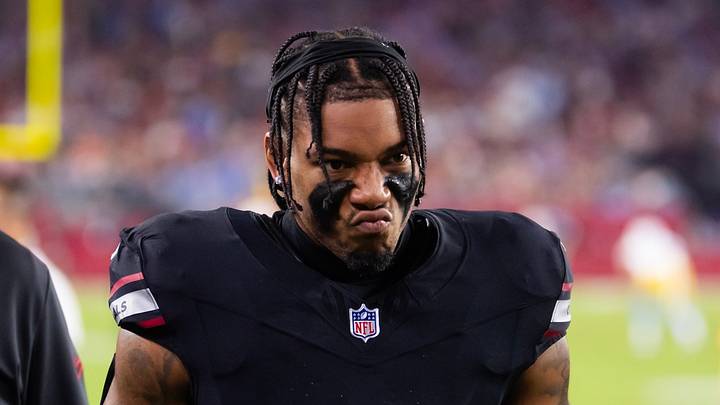 Oct 21, 2024; Glendale, Arizona, USA; Arizona Cardinals cornerback Sean Murphy-Bunting (23) against the Los Angeles Chargers at State Farm Stadium. Mandatory Credit: Mark J. Rebilas-Imagn Images