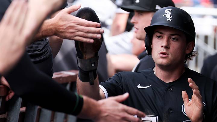 Jun 6, 2026; Philadelphia, Pennsylvania, USA; Chicago White Sox left fielder Sam Antonacci (17) high fives in the dugout after scoring against the Philadelphia Phillies during the first inning at Citizens Bank Park. Mandatory Credit: Bill Streicher-Imagn Images Jun 6, 2026; Philadelphia, Pennsylvania, USA; Chicago White Sox left fielder Sam Antonacci (17) high fives in the dugout after scoring against the Philadelphia Phillies during the first inning at Citizens Bank Park. Mandatory Credit: Bill Streicher-Imagn Images