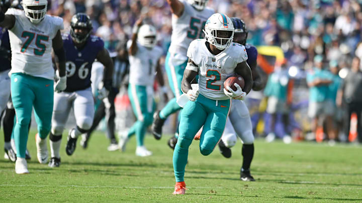 Miami Dolphins running back Chase Edmonds.