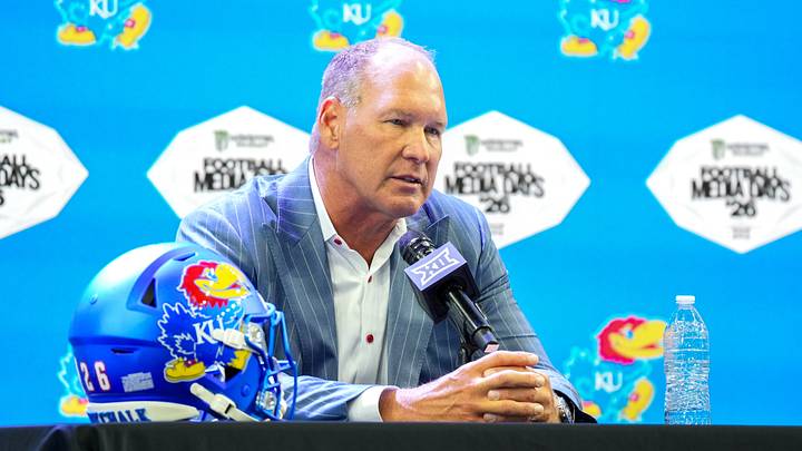 Kansas head coach Lance Leipold. Kansas head coach Lance Leipold.