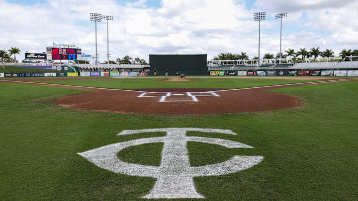 Mar 4, 2026; Fort Myers, Florida, USA; a general view of the stadium before a spring training exhibition game between Puerto Rico and the Minnesota Twins at Lee Health Sports Complex/Hammond Stadium. Mandatory Credit: Nathan Ray Seebeck-Imagn Images Mar 4, 2026; Fort Myers, Florida, USA; a general view of the stadium before a spring training exhibition game between Puerto Rico and the Minnesota Twins at Lee Health Sports Complex/Hammond Stadium. Mandatory Credit: Nathan Ray Seebeck-Imagn Images