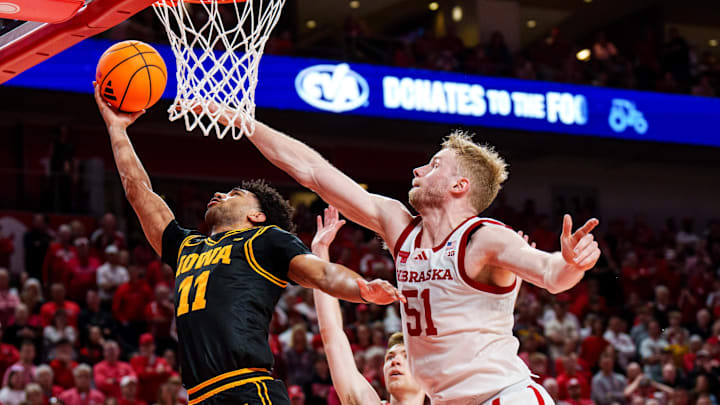 Nebraska is a slight favorite against Iowa in the Sweet 16. Nebraska is a slight favorite against Iowa in the Sweet 16.