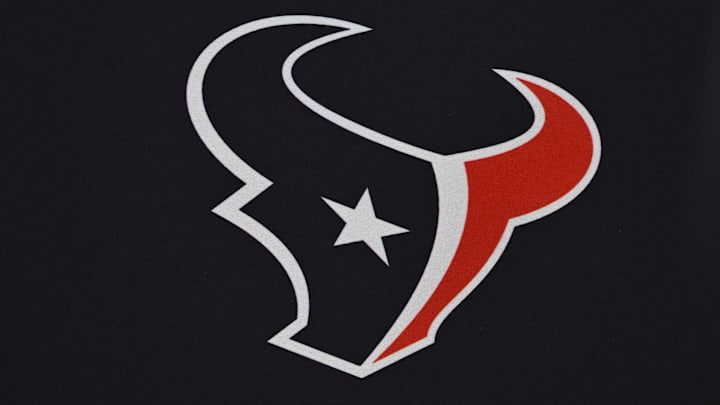 Jun 10, 2025; Houston, TX, USA; A detail view of the Houston Texans logo after an NFL football minicamp at NRG Stadium. Mandatory Credit: Maria Lysaker-Imagn Images Jun 10, 2025; Houston, TX, USA; A detail view of the Houston Texans logo after an NFL football minicamp at NRG Stadium. Mandatory Credit: Maria Lysaker-Imagn Images