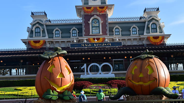 Disney 100 sign at Magic Kingdom. Photo credit: Brian Miller