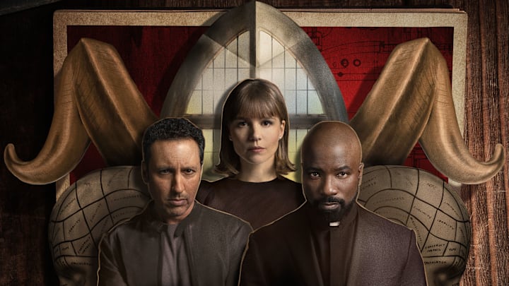 L-R Aasif Mandvi as Ben Shakir, Katja Herbers as Kristen Bouchard and Mike Colter as David Acosta for Evil Season 4 Key Art, Streaming on Paramount+ 2024. Photo Credit: Paramount+