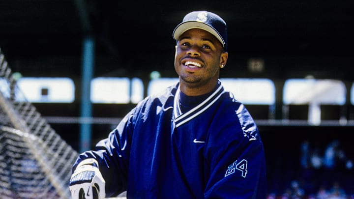 1997, Boston, MA, USA; FILE PHOTO; Seattle Mariners center fielder Ken Griffey Jr.