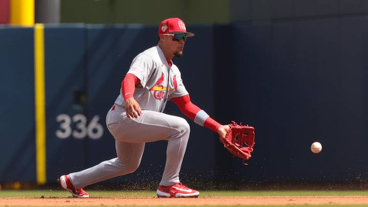 Feb 22, 2026; West Palm Beach, Florida, USA; St. Louis Cardinals second baseman Bryan Torres (39) catches a ground ball to retire Houston Astros left fielder Taylor Trammell II (not pictured) during the first inning at CACTI Park of the Palm Beaches. Mandatory Credit: Sam Navarro-Imagn Images Feb 22, 2026; West Palm Beach, Florida, USA; St. Louis Cardinals second baseman Bryan Torres (39) catches a ground ball to retire Houston Astros left fielder Taylor Trammell II (not pictured) during the first inning at CACTI Park of the Palm Beaches. Mandatory Credit: Sam Navarro-Imagn Images