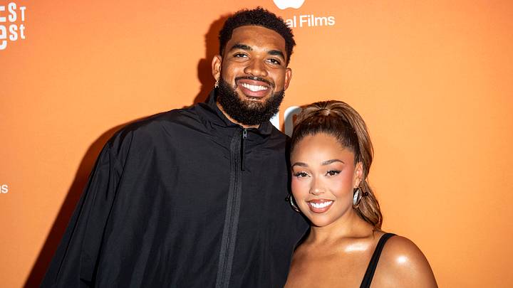 Karl-Anthony Towns and Jordyn Woods attend the Highest 2 Lowest New York Premiere at Brooklyn Academy of Music. New York United States Karl-Anthony Towns and Jordyn Woods attend the Highest 2 Lowest New York Premiere at Brooklyn Academy of Music. New York United States