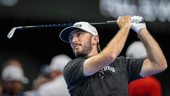 Max Homa during TGL event