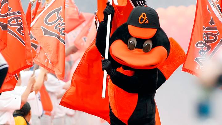 April 6, 2009; Baltimore, MD, USA; The Baltimore Orioles mascot runs onto the field prior to the Orioles Opening Day game against New York Yankees at Camden Yards. The Orioles won 10-5. Mandatory Credit: Geoff Burke-USA TODAY Sports April 6, 2009; Baltimore, MD, USA; The Baltimore Orioles mascot runs onto the field prior to the Orioles Opening Day game against New York Yankees at Camden Yards. The Orioles won 10-5. Mandatory Credit: Geoff Burke-USA TODAY Sports