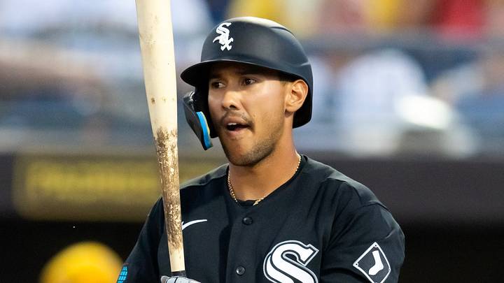 Mar 19, 2026; Peoria, Arizona, USA; Chicago White Sox shortstop William Bergolla Jr against the San Diego Padres during a spring training game at Peoria Sports Complex. Mandatory Credit: Mark J. Rebilas-Imagn Images Mar 19, 2026; Peoria, Arizona, USA; Chicago White Sox shortstop William Bergolla Jr against the San Diego Padres during a spring training game at Peoria Sports Complex. Mandatory Credit: Mark J. Rebilas-Imagn Images