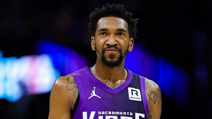 Feb 5, 2025; Sacramento, California, USA; Sacramento Kings guard Malik Monk (0) looks on during the first quarter against the Orlando Magic at Golden 1 Center. Mandatory Credit: Sergio Estrada-Imagn Images Feb 5, 2025; Sacramento, California, USA; Sacramento Kings guard Malik Monk (0) looks on during the first quarter against the Orlando Magic at Golden 1 Center. Mandatory Credit: Sergio Estrada-Imagn Images