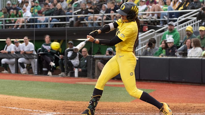 Kedre Luschar paced a 13-hit attack with a double and a home run, good for four RBI as Oregon pummeled Stanford 15-5 to force the "if necessary" game.