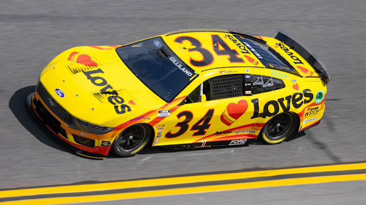 Todd Gilliland's No. 34 Front Row Motorsports team was among two teams that had their crew chief ejected by NASCAR for improper weights in Daytona 500 pre-race inspection.