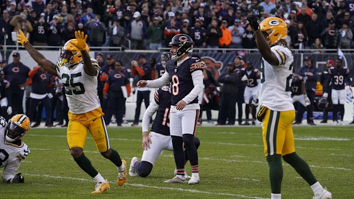 The scene at the end of the game from the left hash mark, not exactly where Cairo Santos usually likes it on his kicks. The scene at the end of the game from the left hash mark, not exactly where Cairo Santos usually likes it on his kicks.