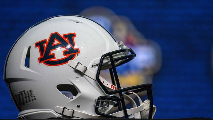 Jul 19, 2018; Atlanta, GA, USA; An Auburn Tigers helmet shown on the main stage coach during SEC football media day at the College Football Hall of Fame. Mandatory Credit: Dale Zanine-USA TODAY Sports Jul 19, 2018; Atlanta, GA, USA; An Auburn Tigers helmet shown on the main stage coach during SEC football media day at the College Football Hall of Fame. Mandatory Credit: Dale Zanine-USA TODAY Sports