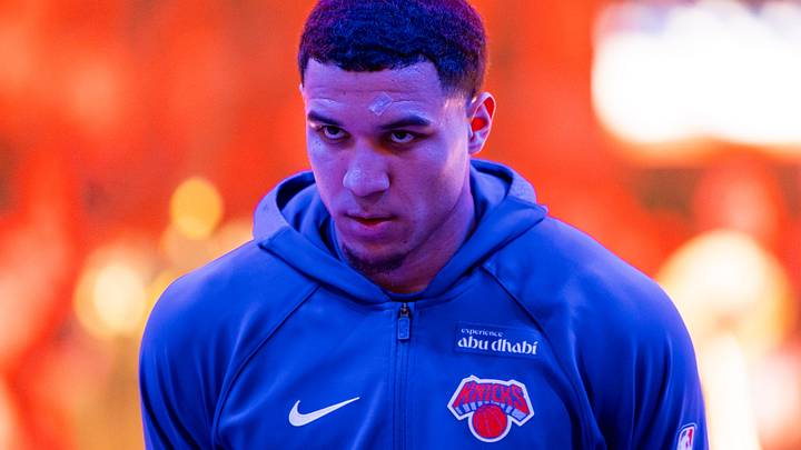 Jan 9, 2026; Phoenix, Arizona, USA; New York Knicks guard Kevin McCullar Jr. (9) against the Phoenix Suns at Mortgage Matchup Center. Mandatory Credit: Mark J. Rebilas-Imagn Images Jan 9, 2026; Phoenix, Arizona, USA; New York Knicks guard Kevin McCullar Jr. (9) against the Phoenix Suns at Mortgage Matchup Center. Mandatory Credit: Mark J. Rebilas-Imagn Images