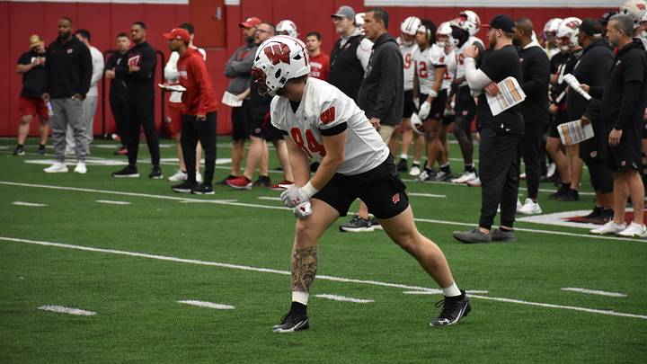 Wisconsin TE Ryan Schwendeman. 