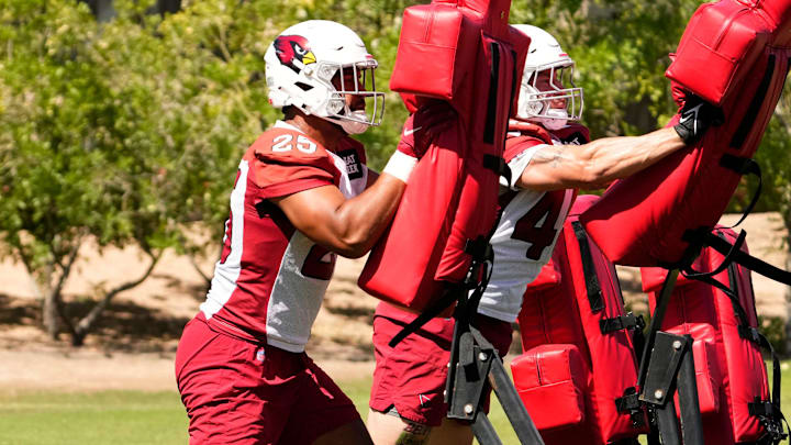 Arizona Cardinals linebacker Zaven Collins (25) during minicamp at the Cardinals Dignity Health