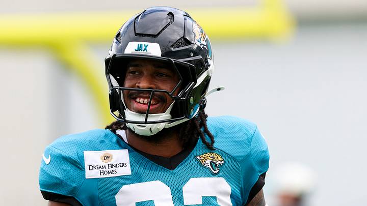 Aug 3, 2026; Jacksonville, FL, USA; Jacksonville Jaguars running back Bhayshul Tuten (33) participates in training camp at Miller Electric Center. Mandatory Credit: Nathan Ray Seebeck-Imagn Images Aug 3, 2026; Jacksonville, FL, USA; Jacksonville Jaguars running back Bhayshul Tuten (33) participates in training camp at Miller Electric Center. Mandatory Credit: Nathan Ray Seebeck-Imagn Images